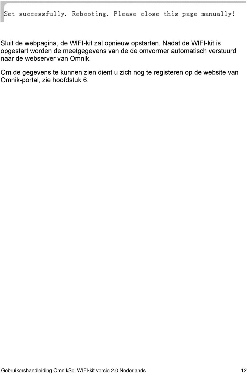 verstuurd naar de webserver van Omnik.