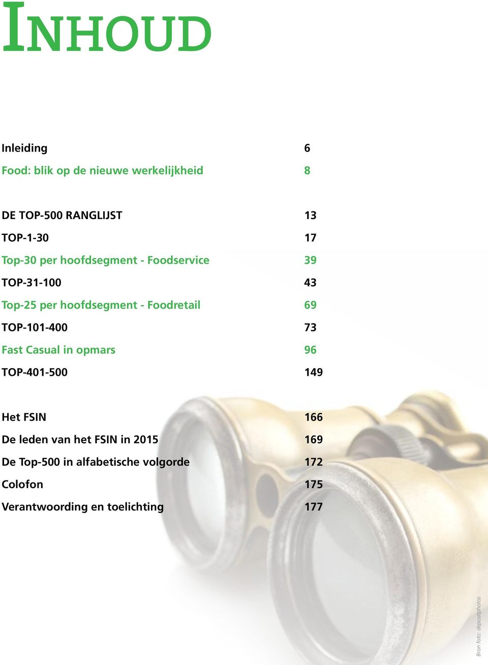 TOP-101-400 73 Fast Casual in opmars 96 TOP-401-500 149 Het FSIN 166 De leden van het FSIN in 2015