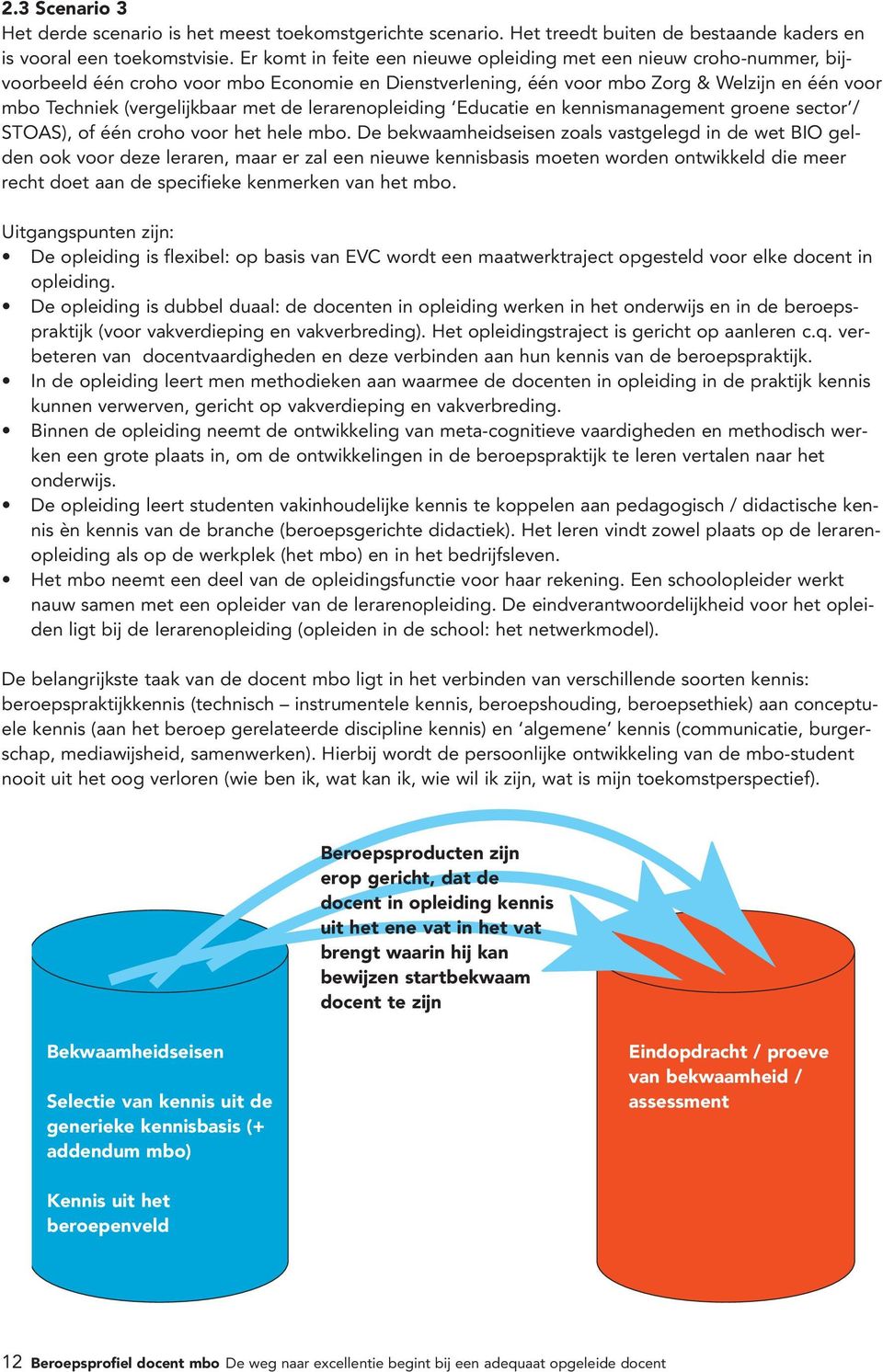 de lerarenopleiding Educatie en kennismanagement groene sector / STOAS), of één croho voor het hele mbo.