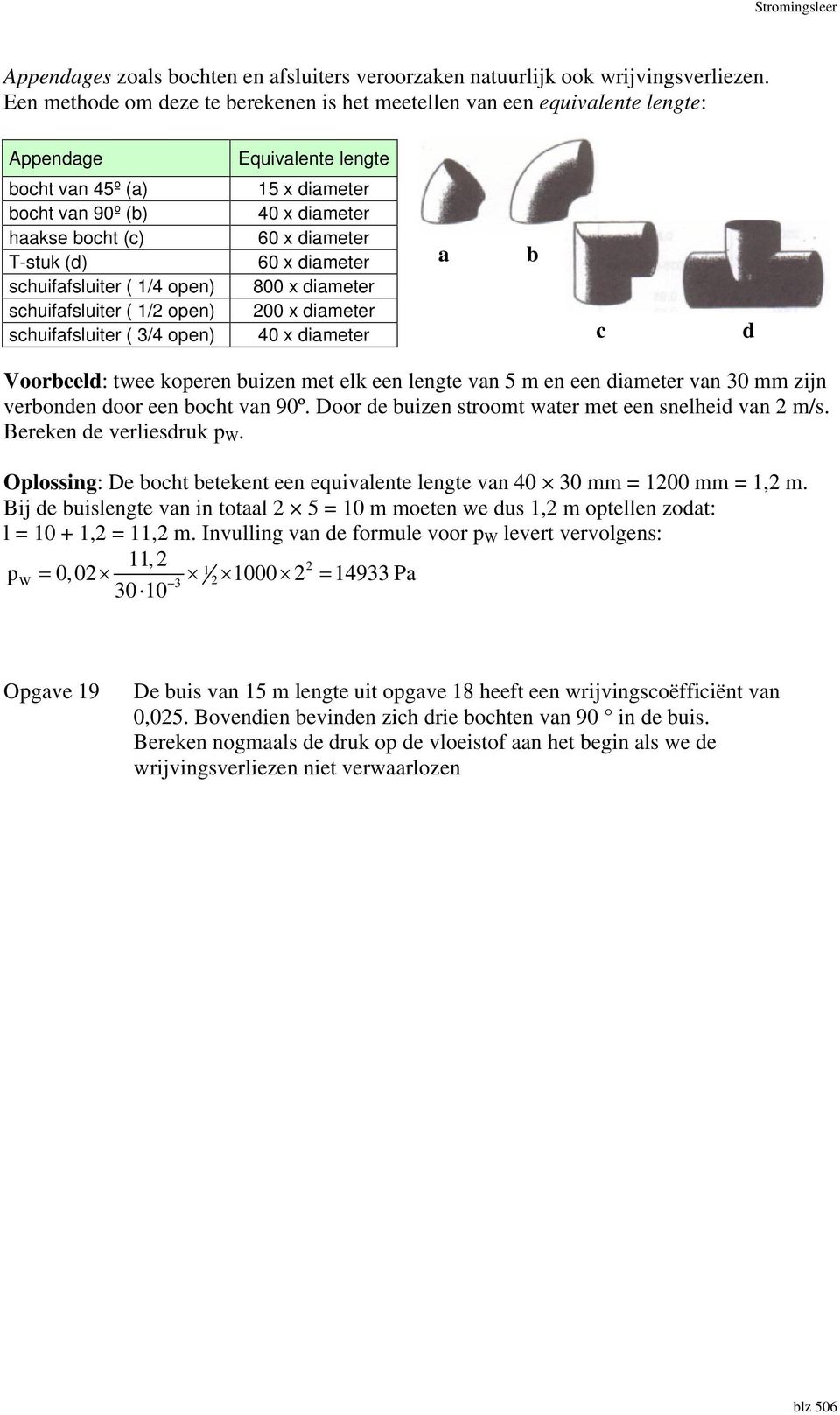 schuifafsluiter ( / oen) schuifafsluiter ( 3/4 oen) 5 x diameter 40 x diameter 60 x diameter 60 x diameter 800 x diameter 00 x diameter 40 x diameter a b c d Voorbeeld: twee koeren buizen met elk een