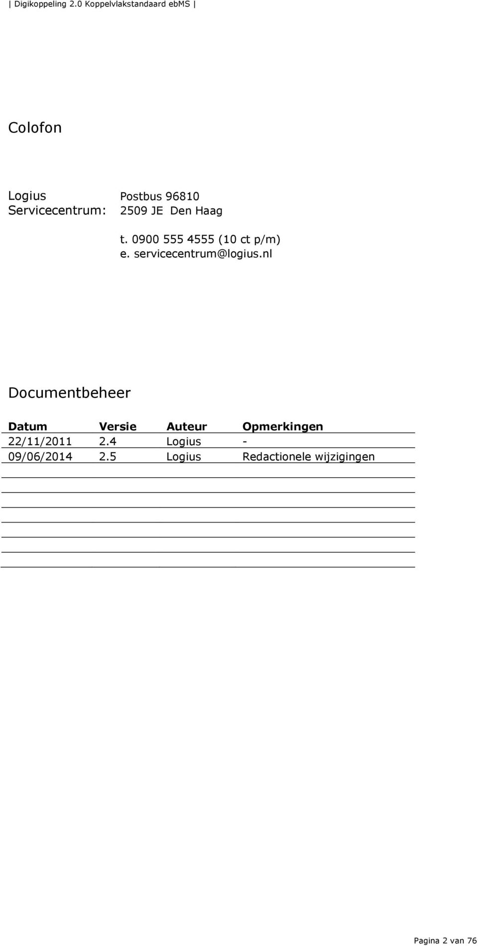 nl Documentbeheer Datum Versie Auteur Opmerkingen 22/11/2011 2.
