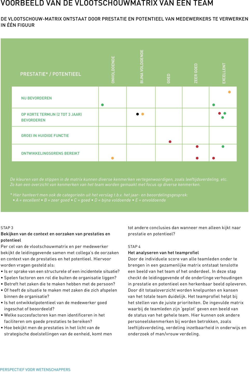 kenmerken vertegenwoordigen, zoals leeftijdsverdeling, etc. Zo kan een overzicht van kenmerken van het team worden gemaakt met focus op diverse kenmerken.