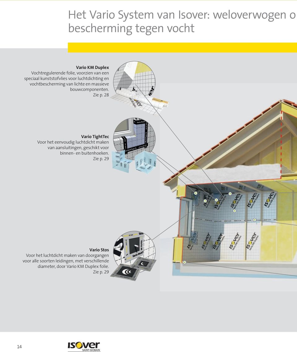 28 Vario TightTec Voor het eenvoudig luchtdicht maken van aansluitingen, geschikt voor binnen- en buitenhoeken. Zie p.