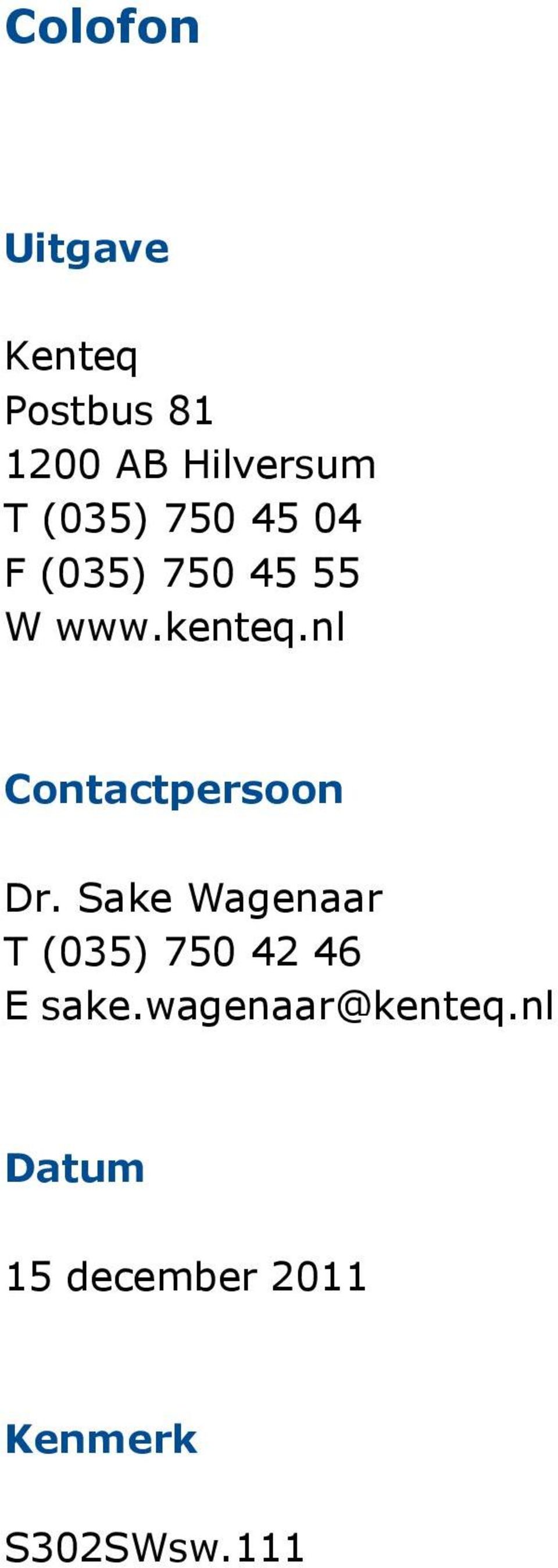 nl Contactpersoon Dr.