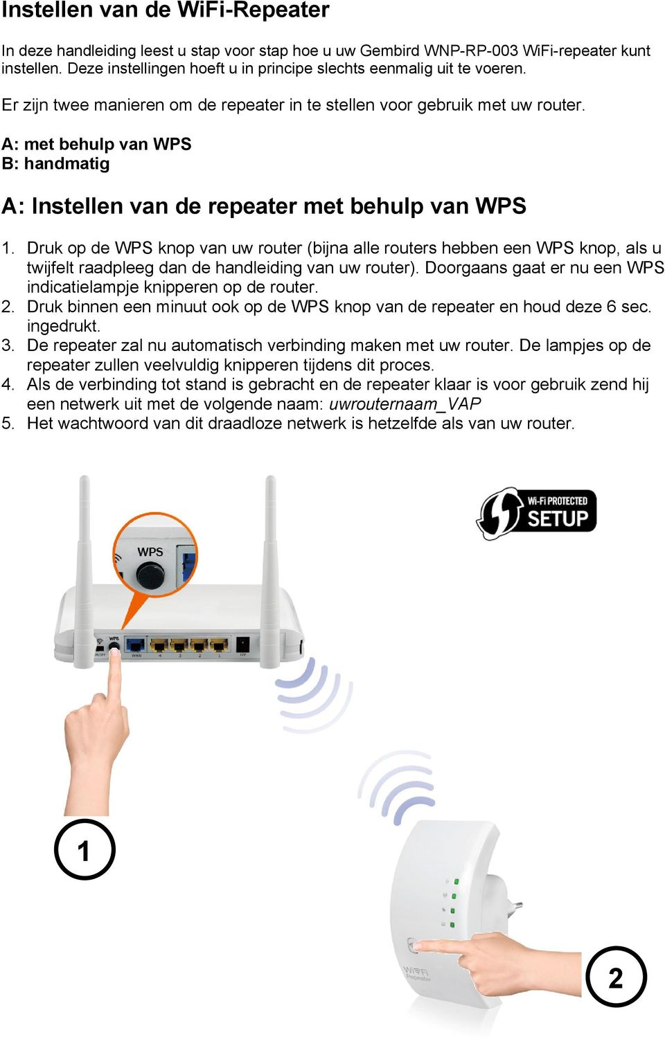 Installatiehandleiding. WNP-RP-003 WiFi-repeater, 300 mbps - PDF Gratis  download