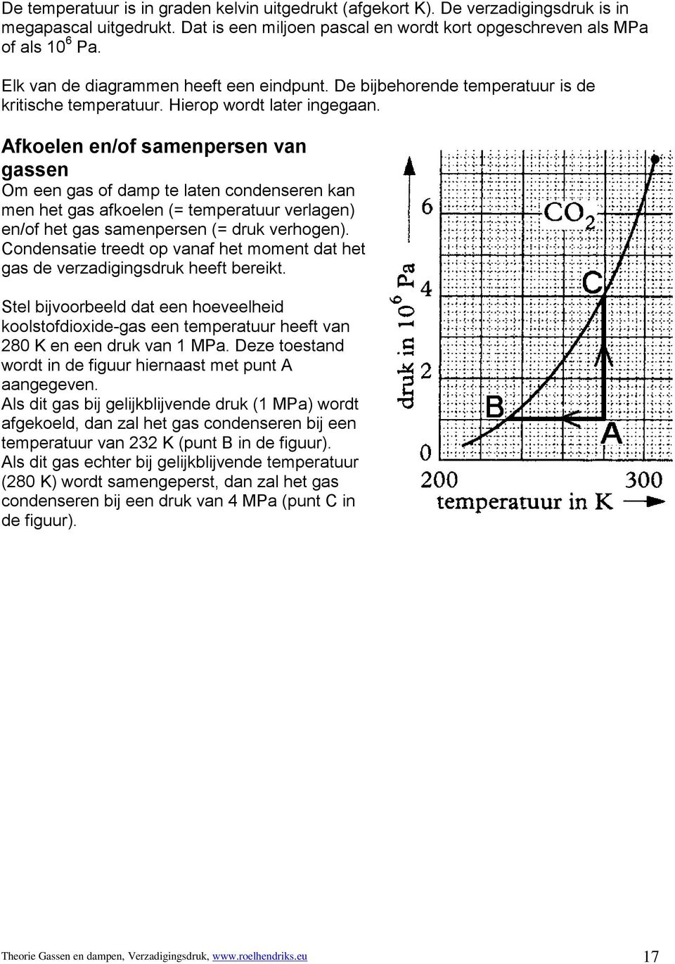 Afkoelen en/of samenpersen van gassen Om een gas of damp te laten condenseren kan men het gas afkoelen (= temperatuur verlagen) en/of het gas samenpersen (= druk verhogen).