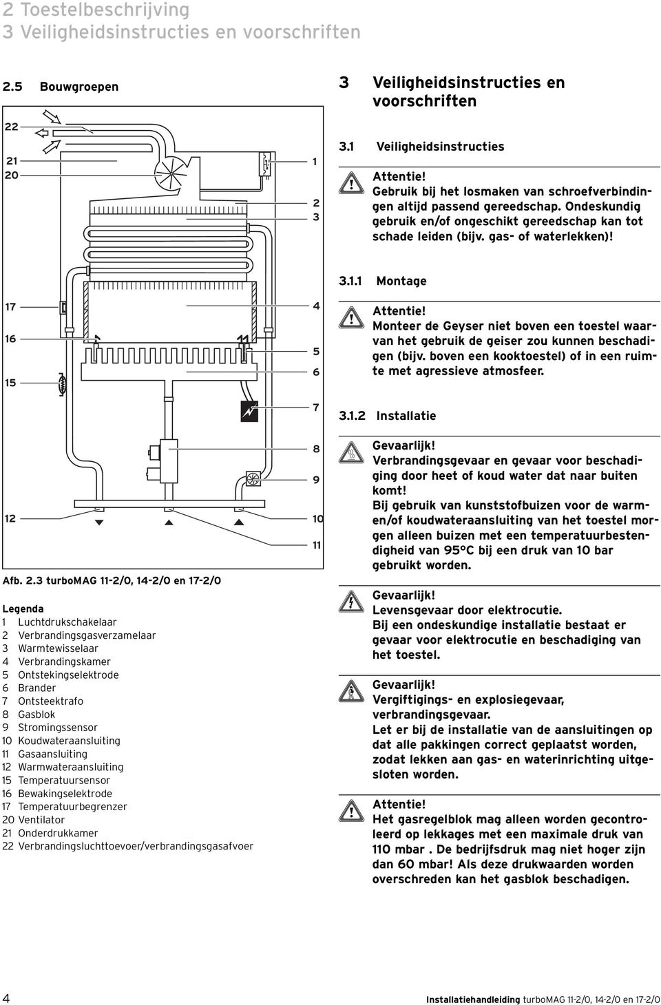 gas- of waterlekken)! 17 16 15 12 Afb. 2.