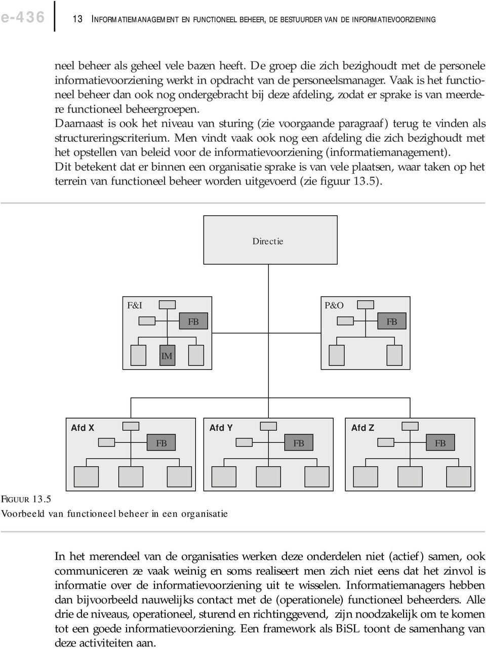 Vaak is het functioneel beheer dan ook nog ondergebracht bij deze afdeling, zodat er sprake is van meerdere functioneel beheergroepen.