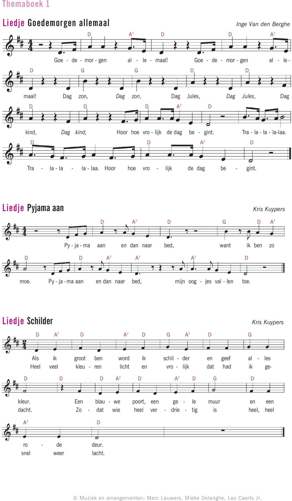 Liedjes Dag Jules! Muziek en arrangementen: Marc Lauwers, Mieke Delanghe,  Leo Caerts Jr. - PDF Free Download