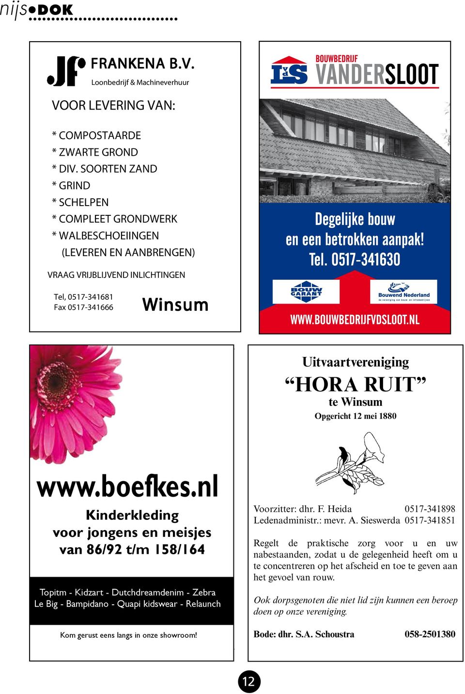 Winsum Opgericht 12 mei 1880 www.boefkes.