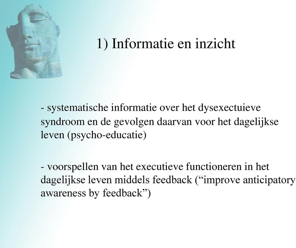 leven (psycho-educatie) - voorspellen van het executieve functioneren