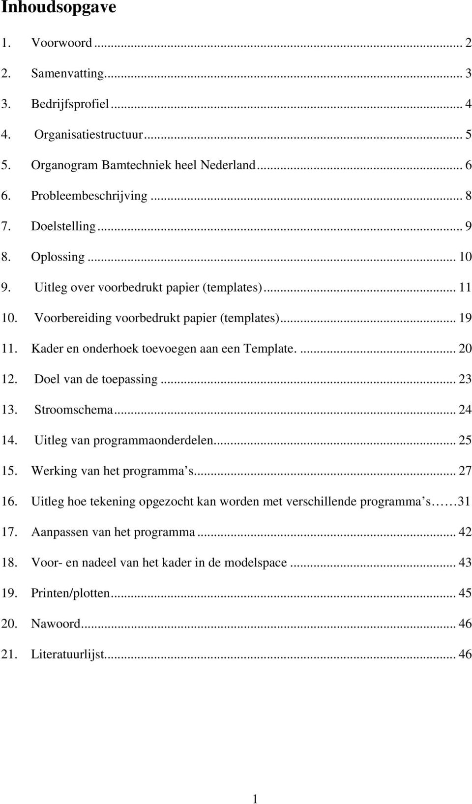 Kader en onderhoek toevoegen aan een Template.... 20 12. Doel van de toepassing... 23 13. Stroomschema... 24 14. Uitleg van programmaonderdelen... 25 15. Werking van het programma s... 27 16.