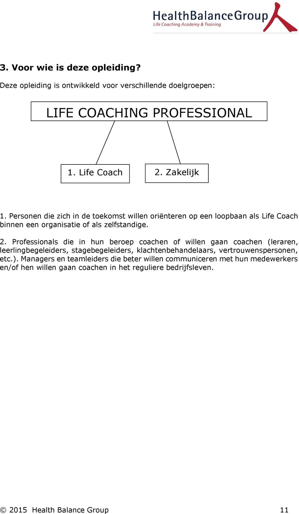 Professionals die in hun beroep coachen of willen gaan coachen (leraren, leerlingbegeleiders, stagebegeleiders, klachtenbehandelaars, vertrouwenspersonen,