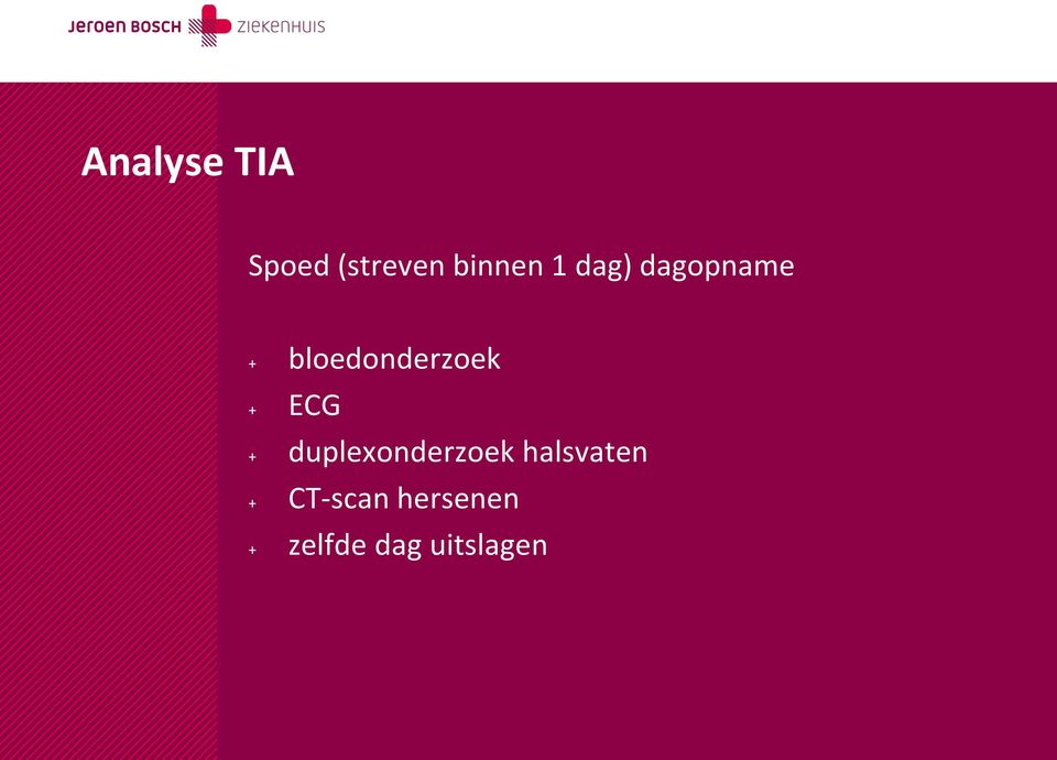 ECG + duplexonderzoek halsvaten +