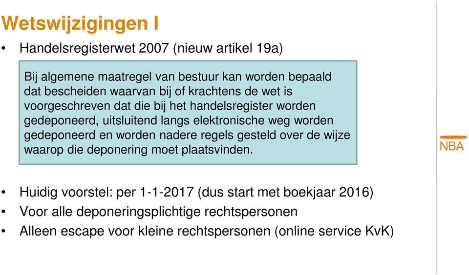 weg worden gedeponeerd en worden nadere regels gesteld over de wijze waarop die deponering moet plaatsvinden.