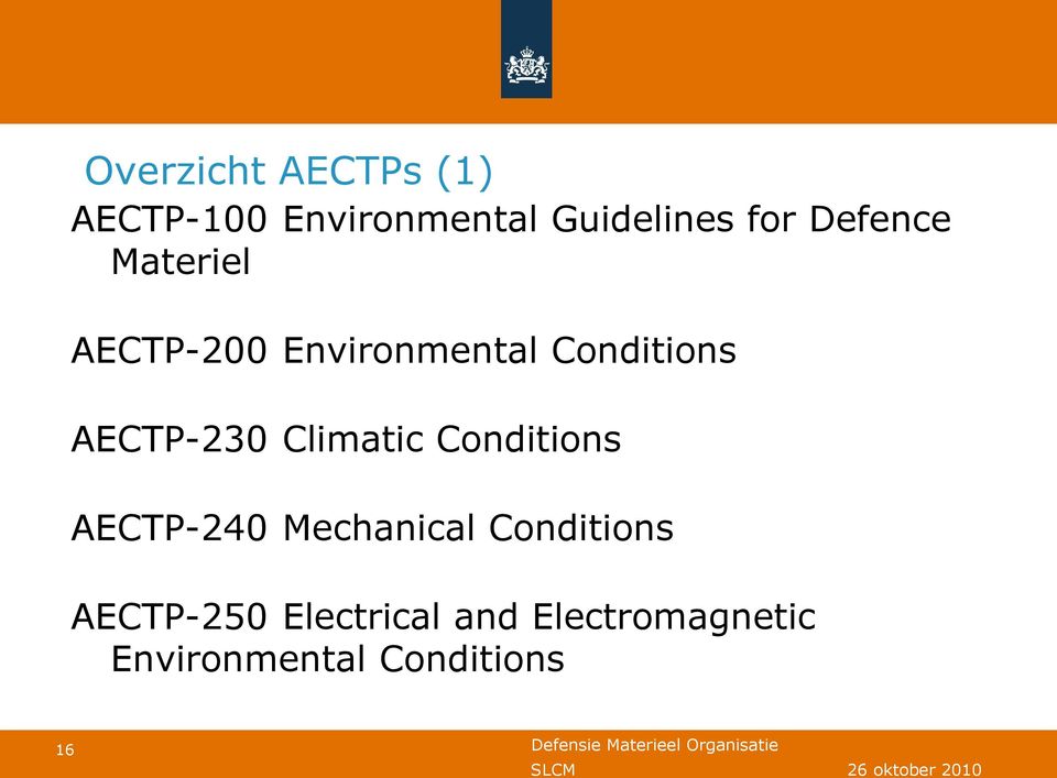 AECTP-230 Climatic Conditions AECTP-240 Mechanical