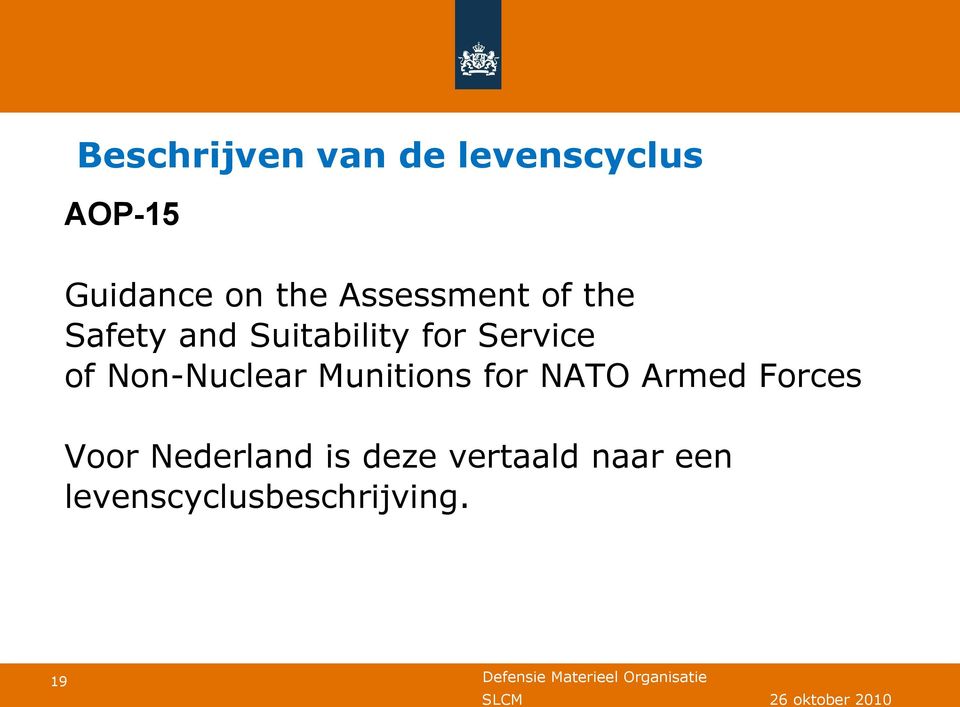 Non-Nuclear Munitions for NATO Armed Forces Voor