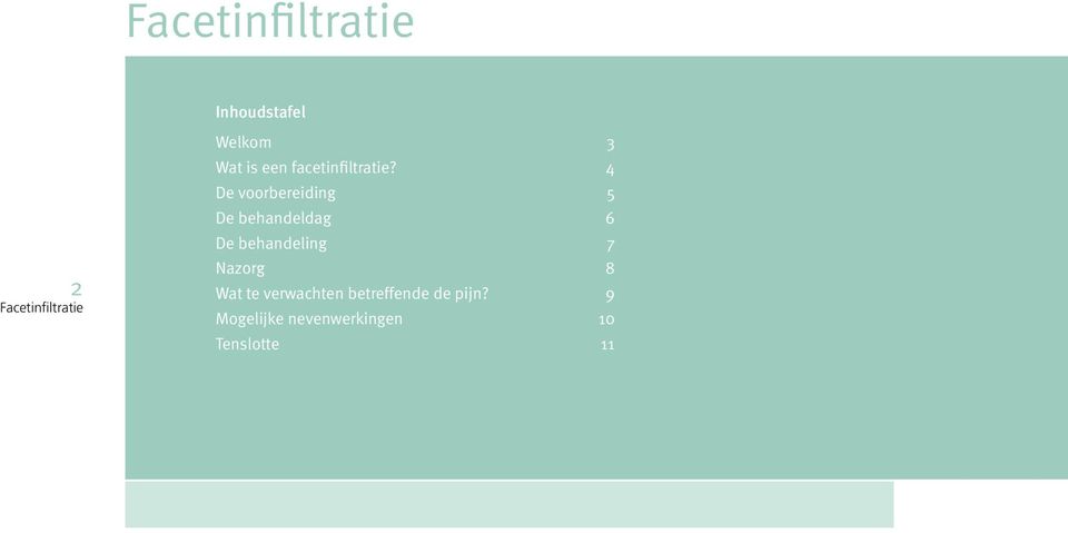 4 De voorbereiding 5 De behandeldag 6 De