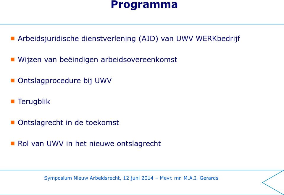 arbeidsovereenkomst Ontslagprocedure bij UWV