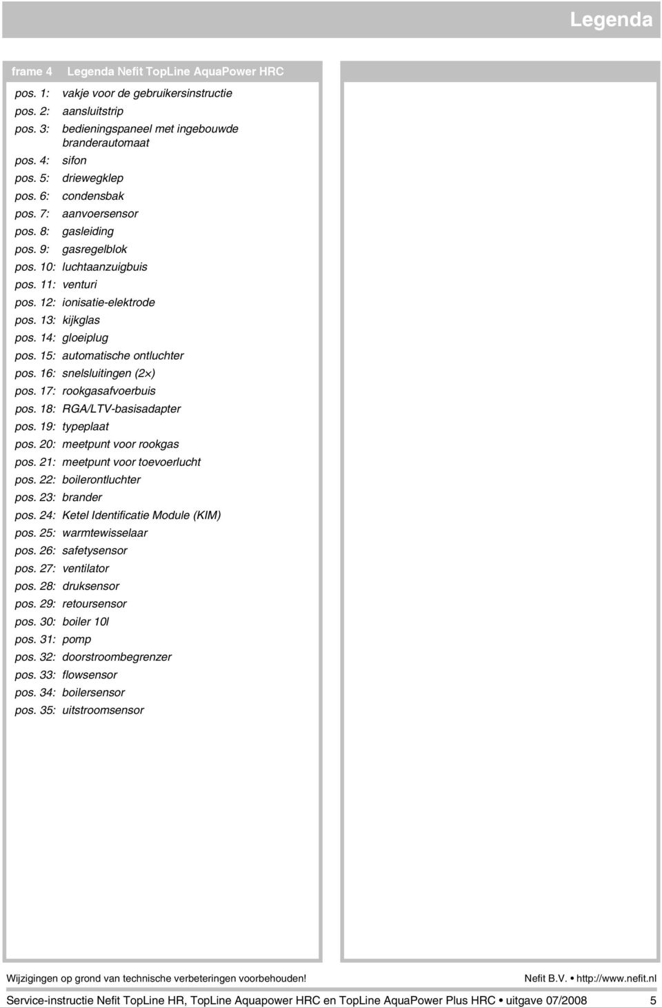 4: gloeiplug pos. 5: automatische ontluchter pos. 6: snelsluitingen (2 ) pos. 7: rookgasafvoerbuis pos. 8: RGA/LTV-basisadapter pos. 9: typeplaat pos. 20: meetpunt voor rookgas pos.