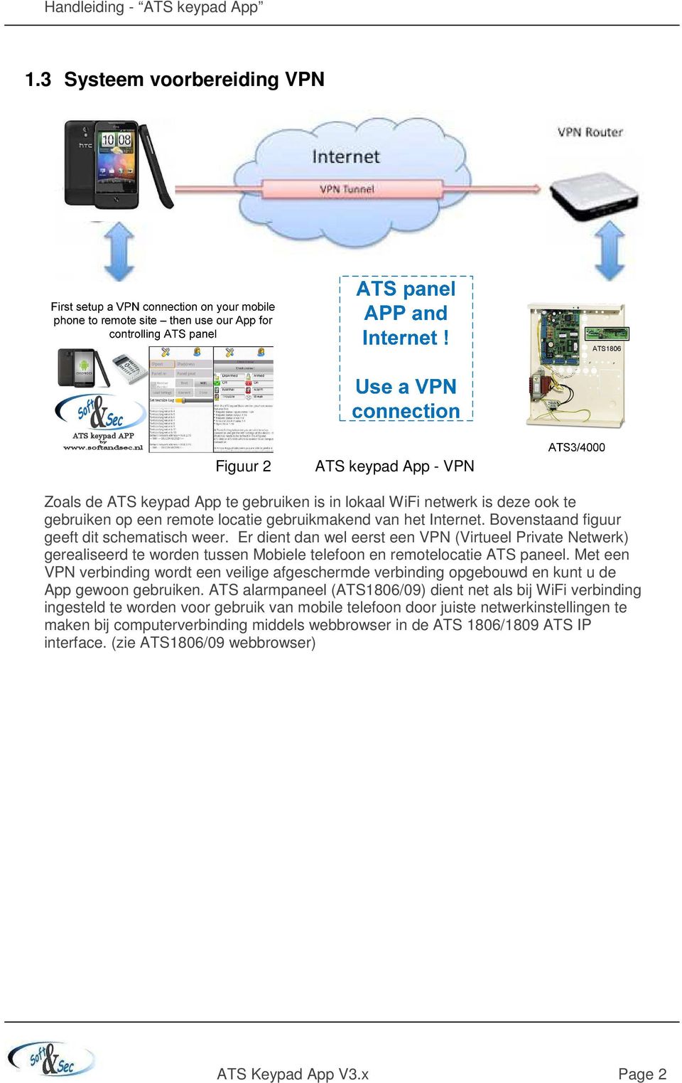 Met een VPN verbinding wordt een veilige afgeschermde verbinding opgebouwd en kunt u de App gewoon gebruiken.