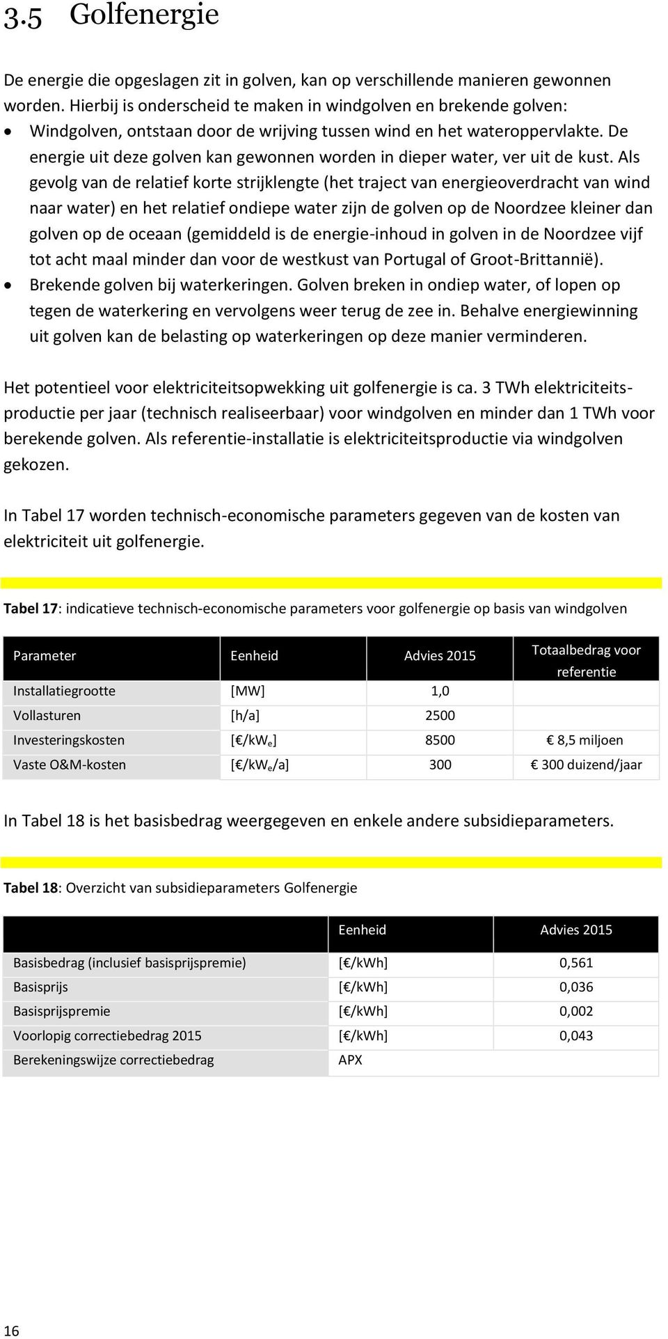 De energie uit deze golven kan gewonnen worden in dieper water, ver uit de kust.