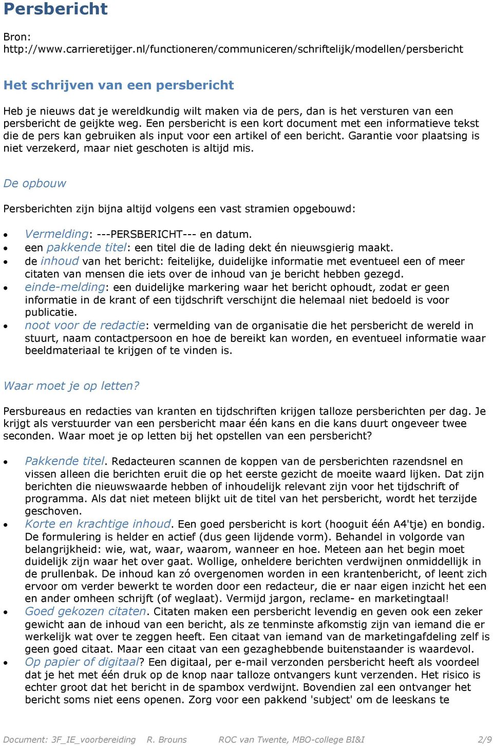 Voorbereiding Instellingsexamen Nederlands Het Schrijven Van Een Persbericht Advertentie En Betoog Pdf Free Download