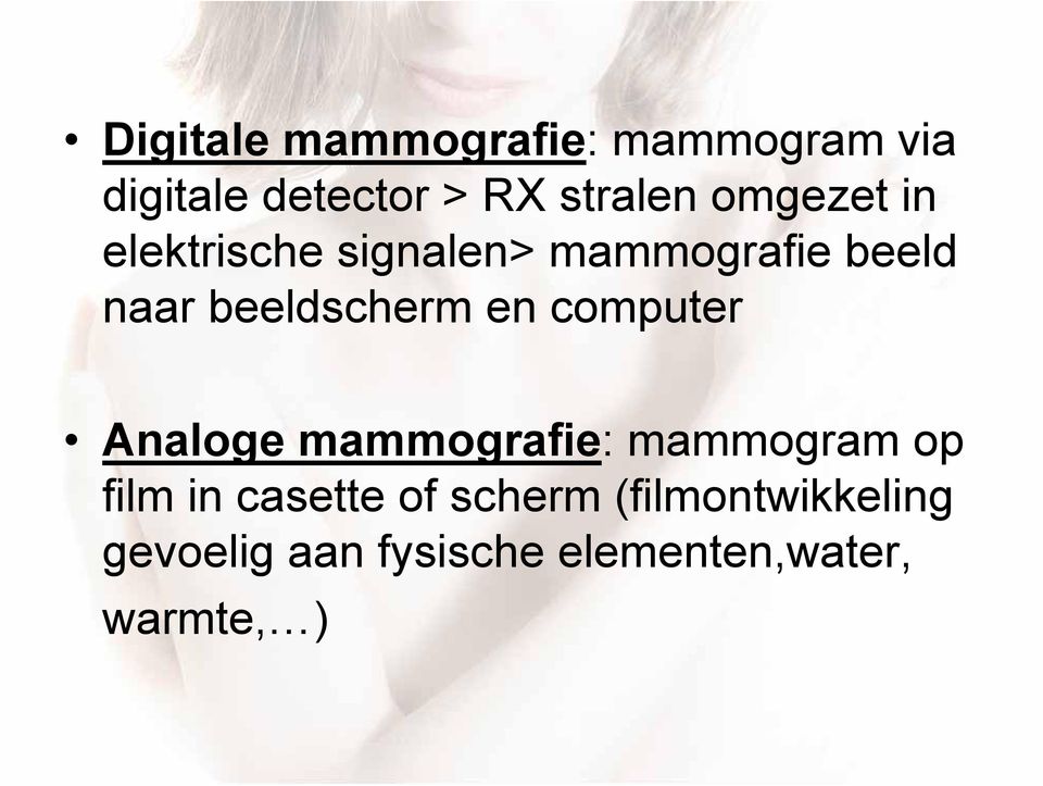 en computer Analoge mammografie: mammogram op film in casette of