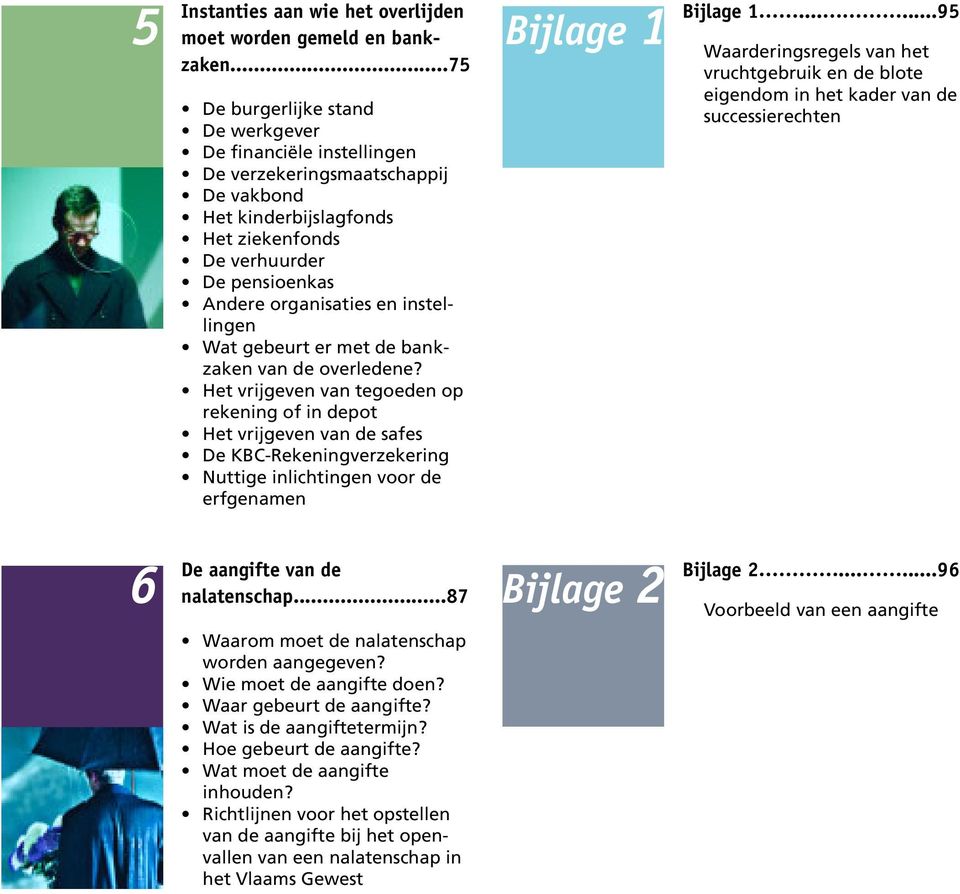 instellingen Wat gebeurt er met de bankzaken van de overledene?