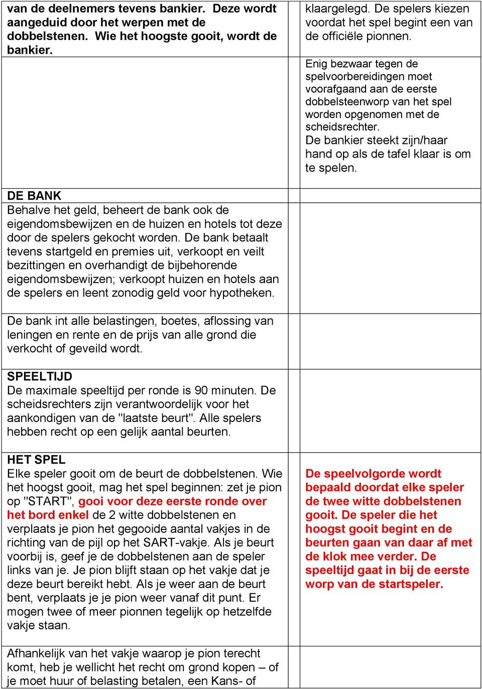 krijgen fossiel weerstand bieden MONOPOLY Kampioenschap spelregels: - PDF Free Download