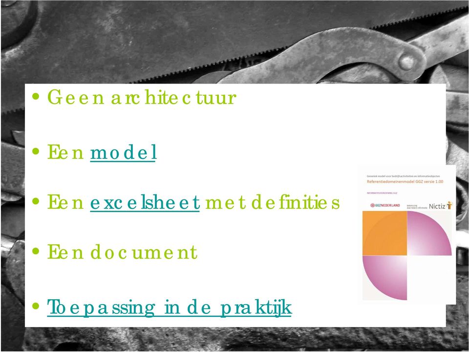 met definities Een