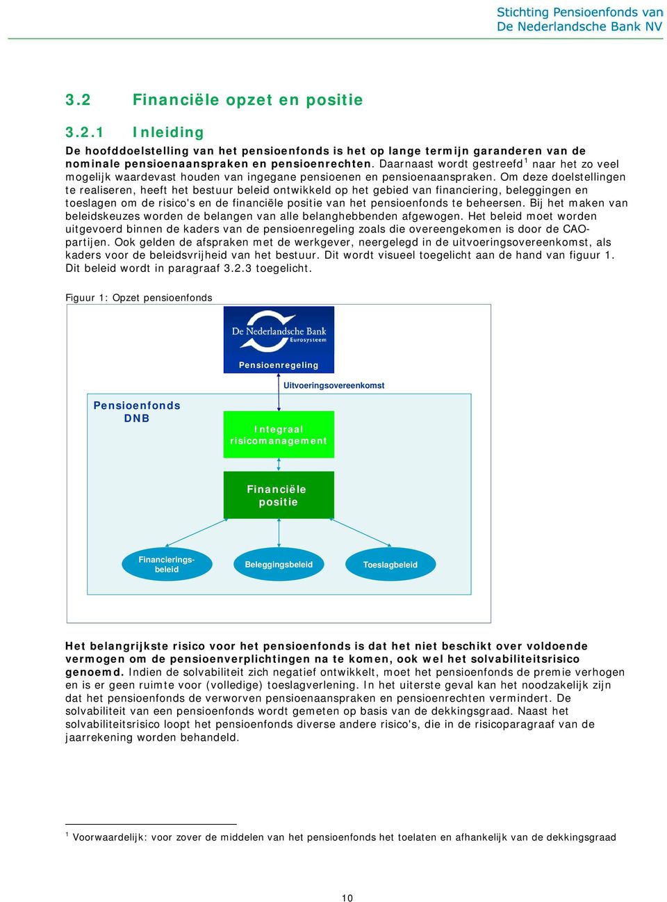 Om deze doelstellingen te realiseren, heeft het bestuur beleid ontwikkeld op het gebied van financiering, beleggingen en toeslagen om de risico's en de financiële positie van het pensioenfonds te