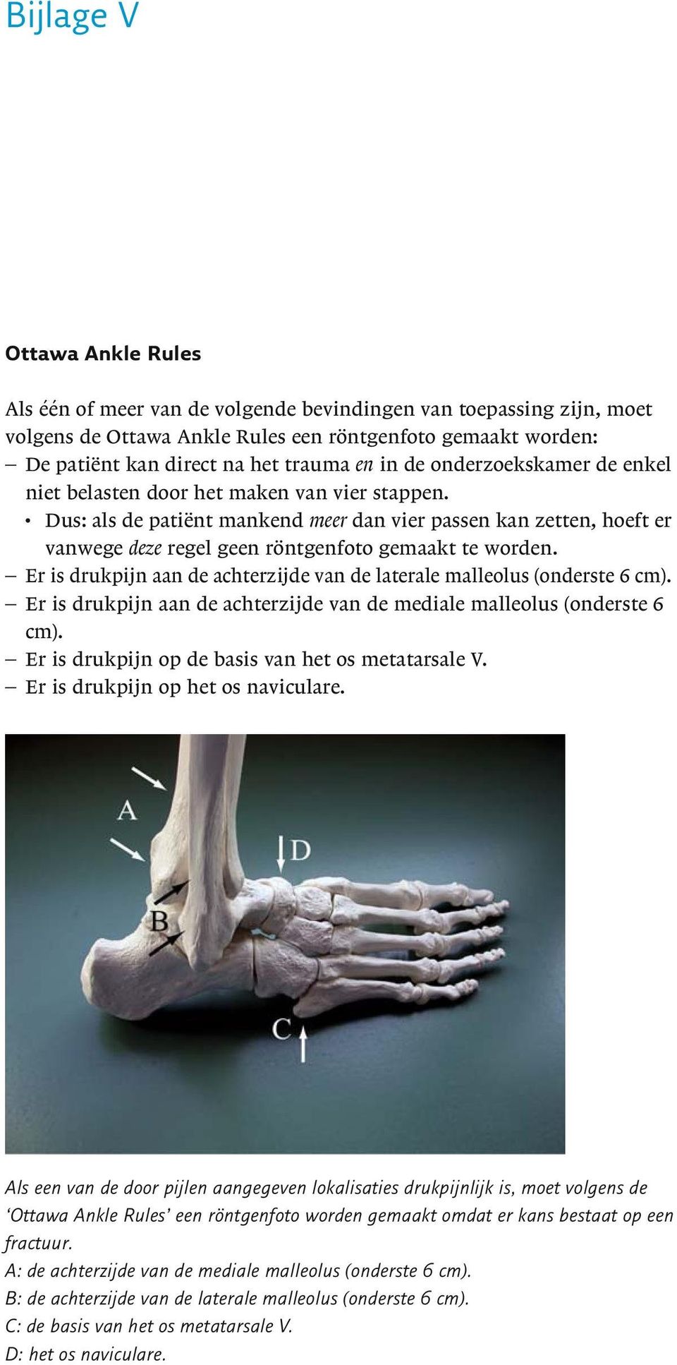 . Dus: als de patiënt mankend meer dan vier passen kan zetten, hoeft er vanwege deze regel geen röntgenfoto gemaakt te worden.