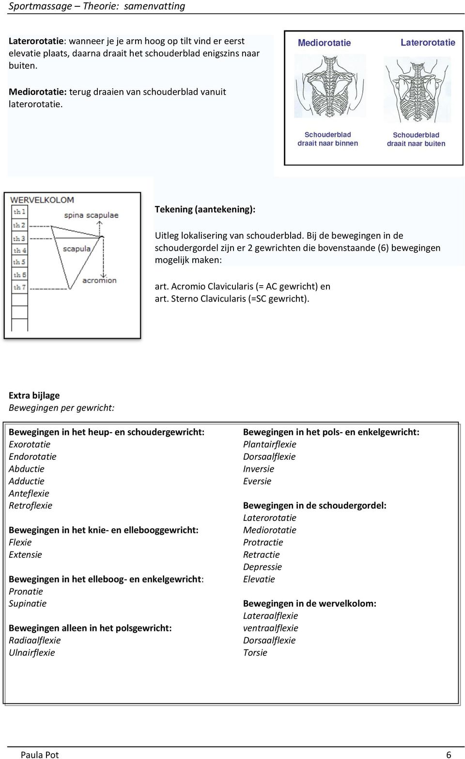 Acromio Clavicularis (= AC gewricht) en art. Sterno Clavicularis (=SC gewricht).