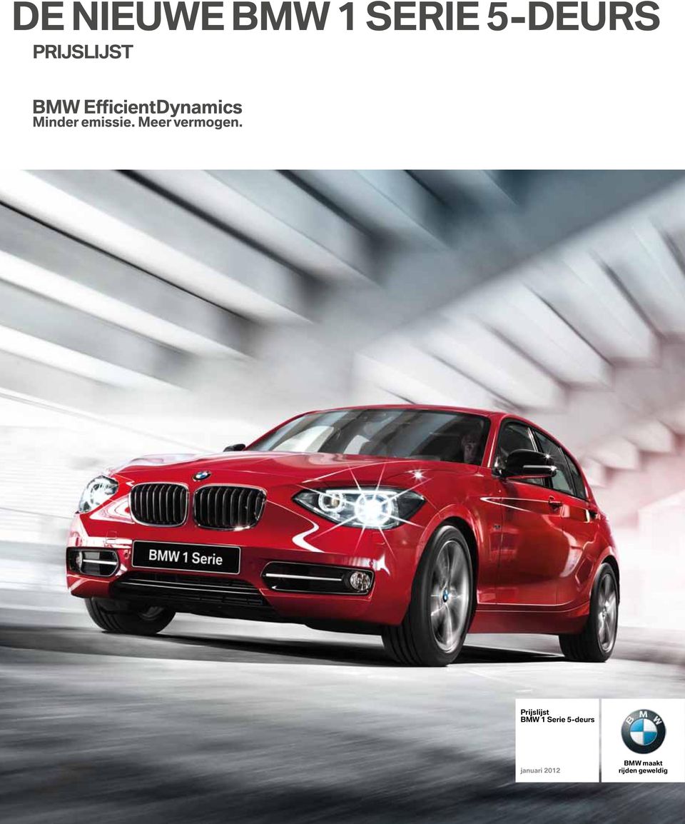Prijslijst BMW 1 Serie