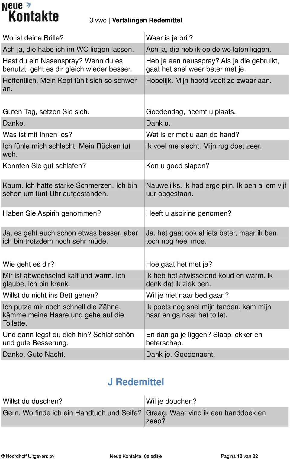 Guten Tag, setzen Sie sich. Danke. Dank u. Was ist mit Ihnen los? Ich fühle mich schlecht. Mein Rücken tut weh. Konnten Sie gut schlafen? Goedendag, neemt u plaats. Wat is er met u aan de hand?