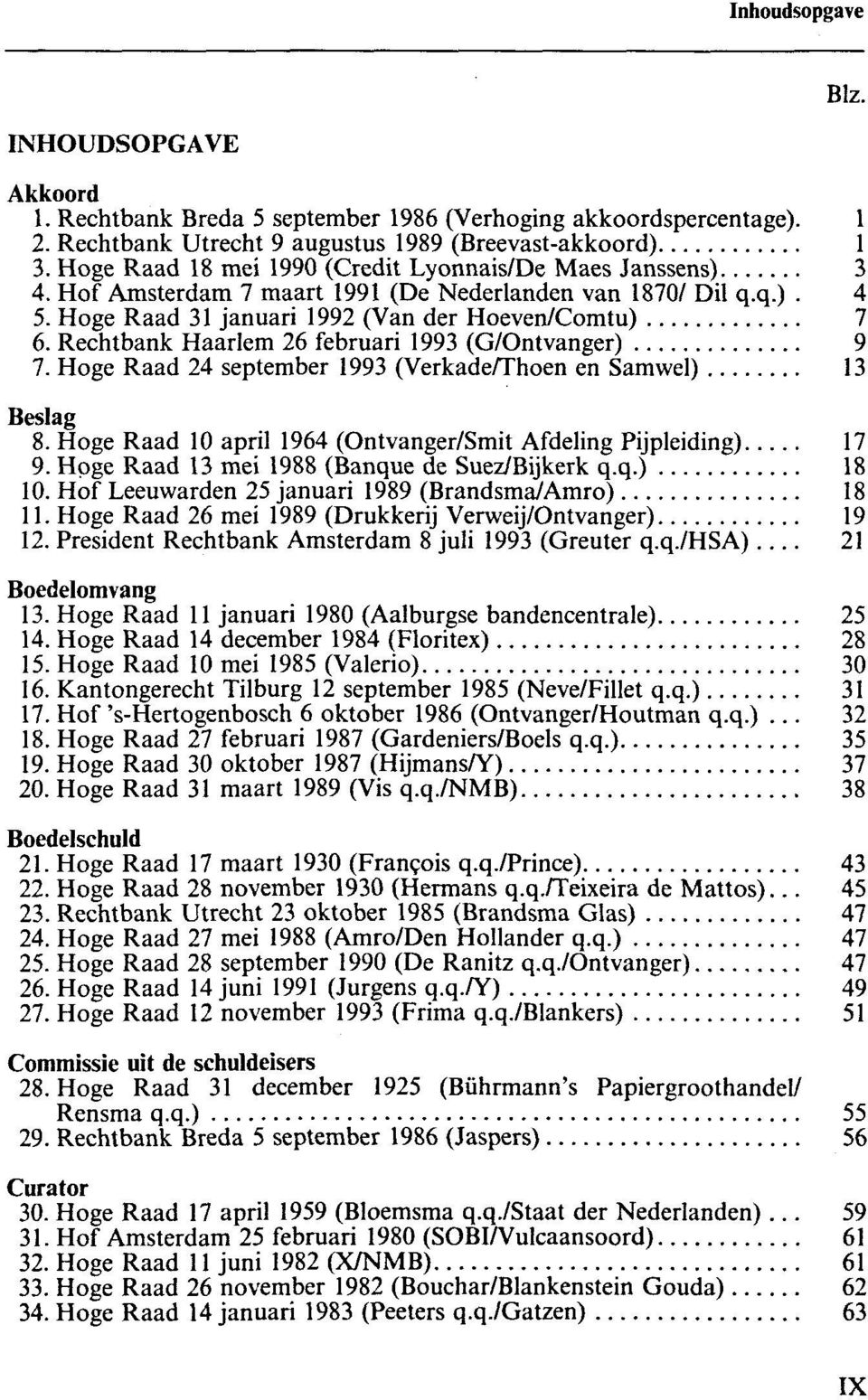 Rechtbank Haarlem 26 februari 1993 (G/Ontvanger) 9 7. Hoge Raad 24 september 1993 (Verkade/Thoen en Samwel) 13 Beslag 8. Hoge Raad 10 aprii 1964 (Ontvanger/Smit Afdeling Pijpleiding) 17 9.