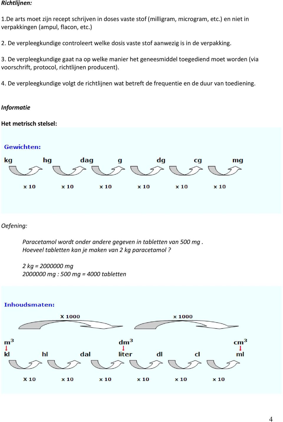 De verpleegkundige gaat na op welke manier het geneesmiddel toegediend moet worden (via voorschrift, protocol, richtlijnen producent). 4.