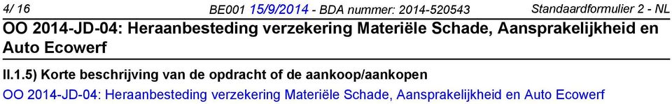 Standaardformulier 2 - NL II.1.