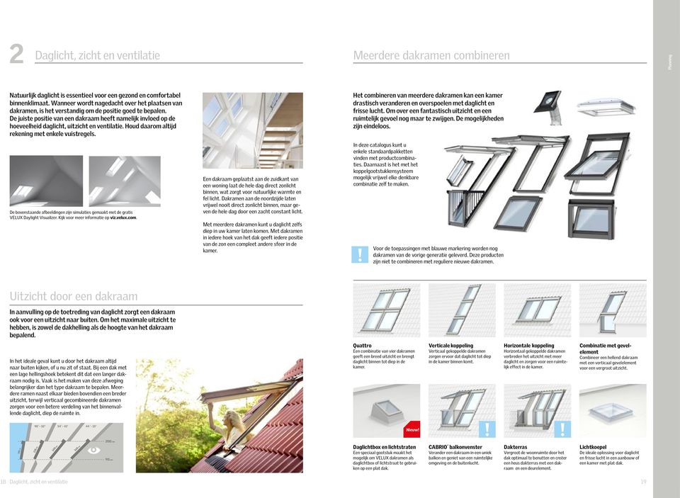 De juiste positie van een dakraam heeft namelijk invloed op de hoeveelheid daglicht, uitzicht en ventilatie. Houd daarom altijd rekening met enkele vuistregels.
