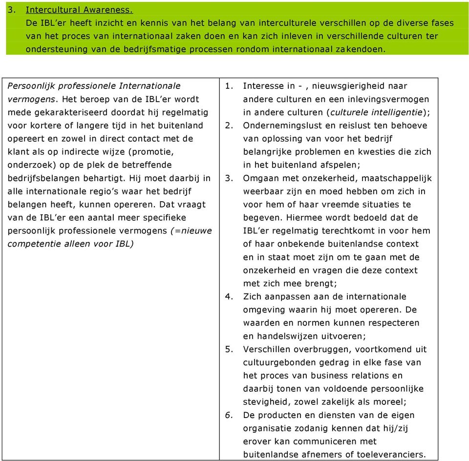 ondersteuning van de bedrijfsmatige processen rondom internationaal zakendoen. Persoonlijk professionele Internationale vermogens.