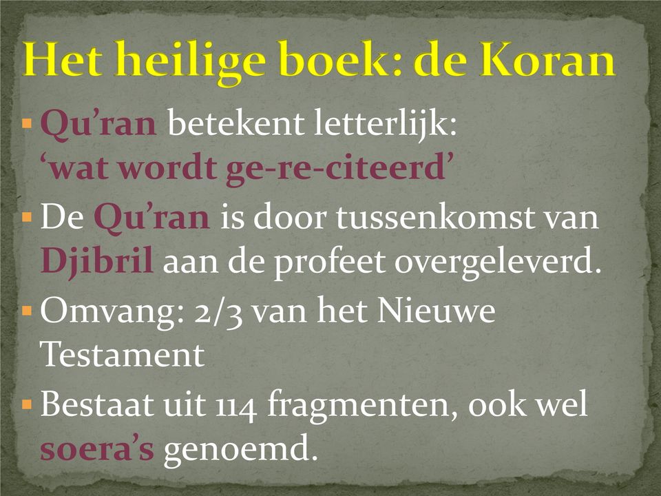 profeet overgeleverd.