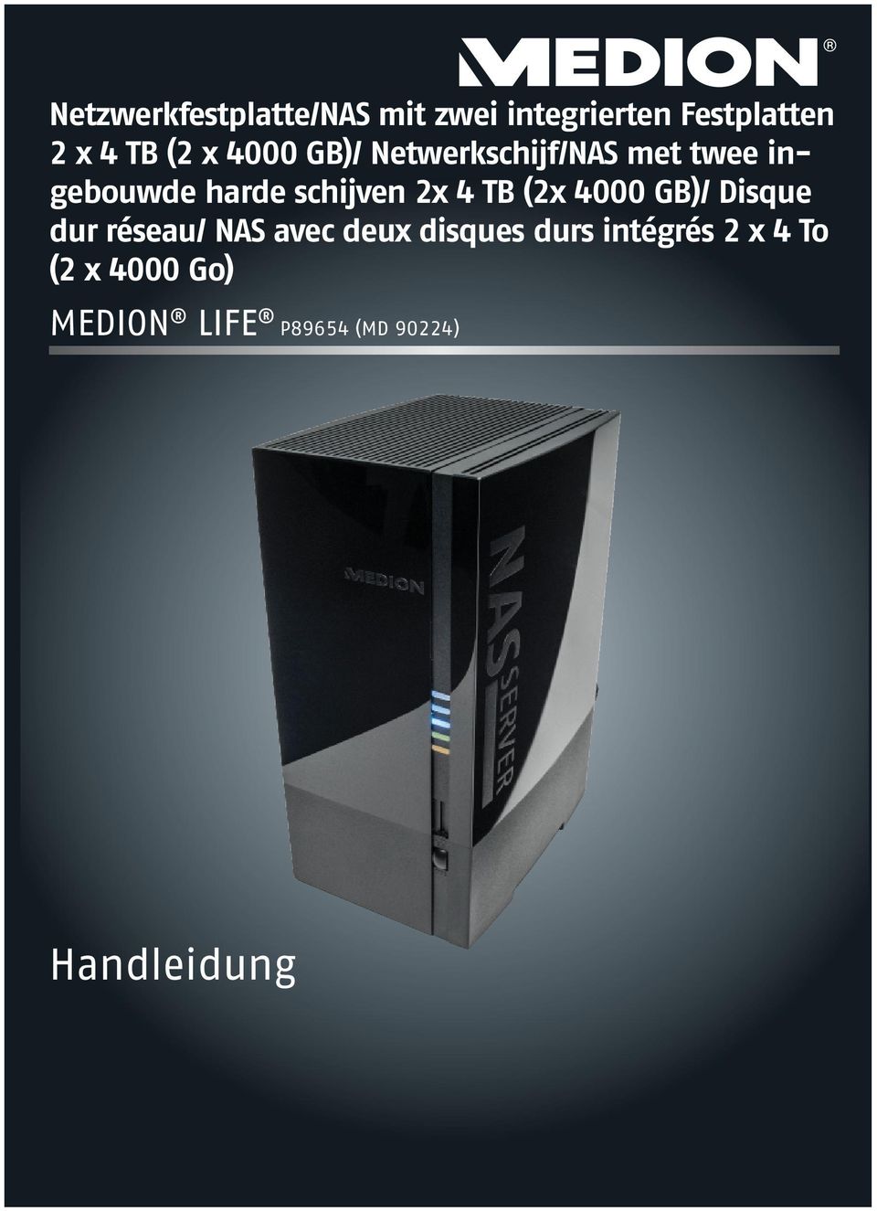 4 TB (2x 4000 GB)/ Disque dur réseau/ NAS avec deux disques durs