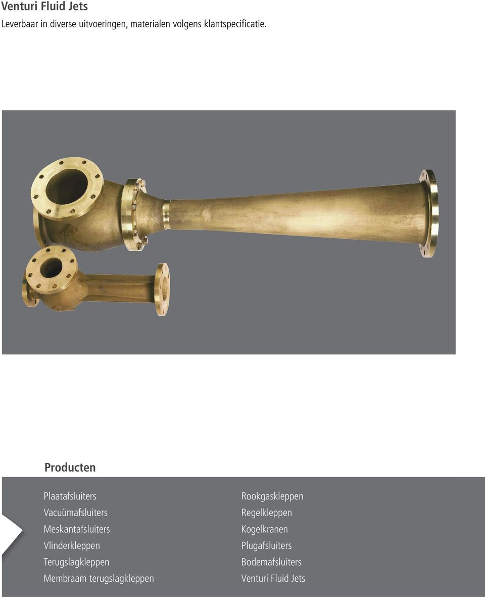 Producten Plaatafsluiters Vacuümafsluiters Meskantafsluiters