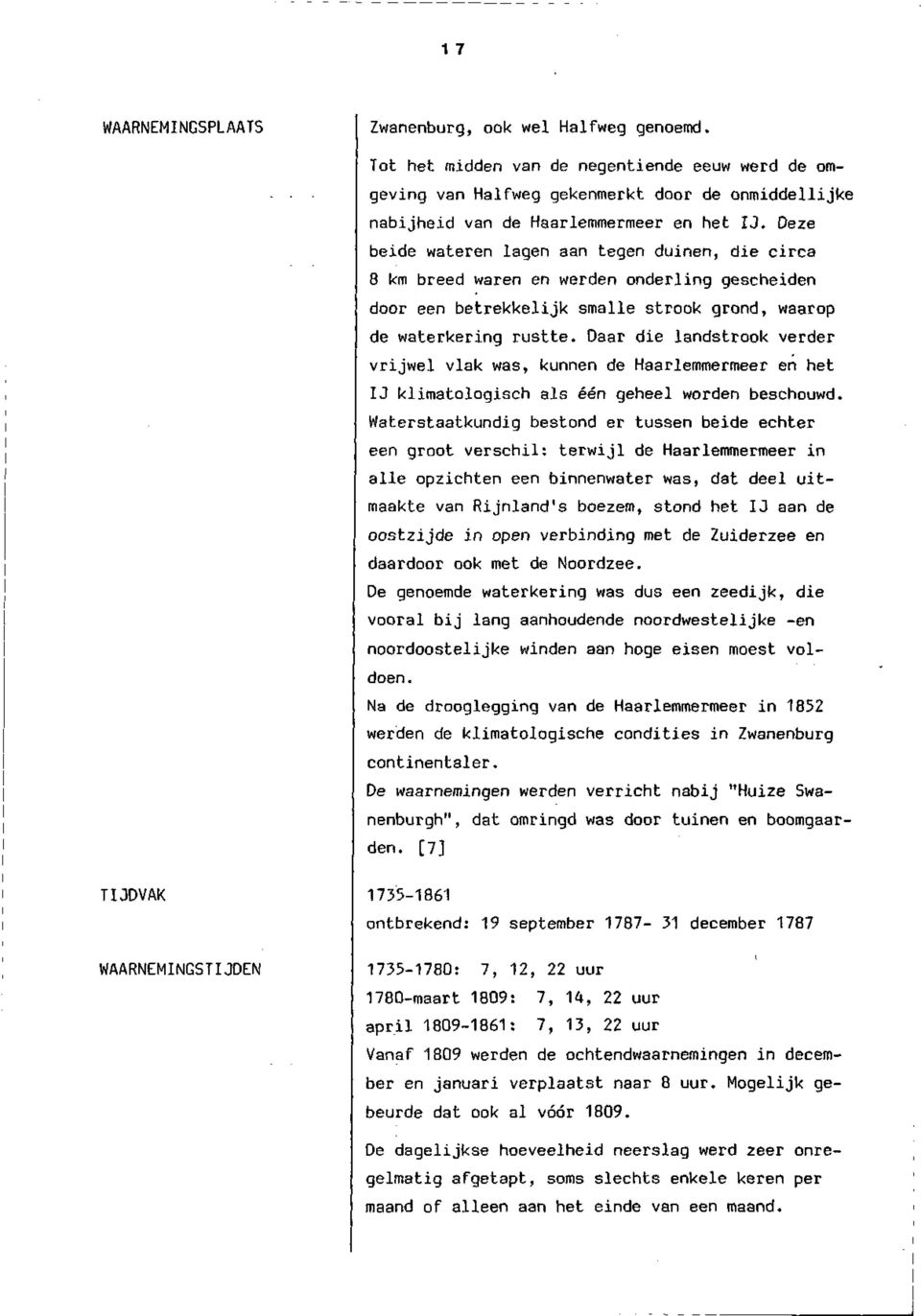 Deze beide wateren lagen aan tegen duinen, die circa 8 km breed waren en werden onderling gescheiden door een betrekkelijk smalle strook grond, waarop de waterkering rustte.