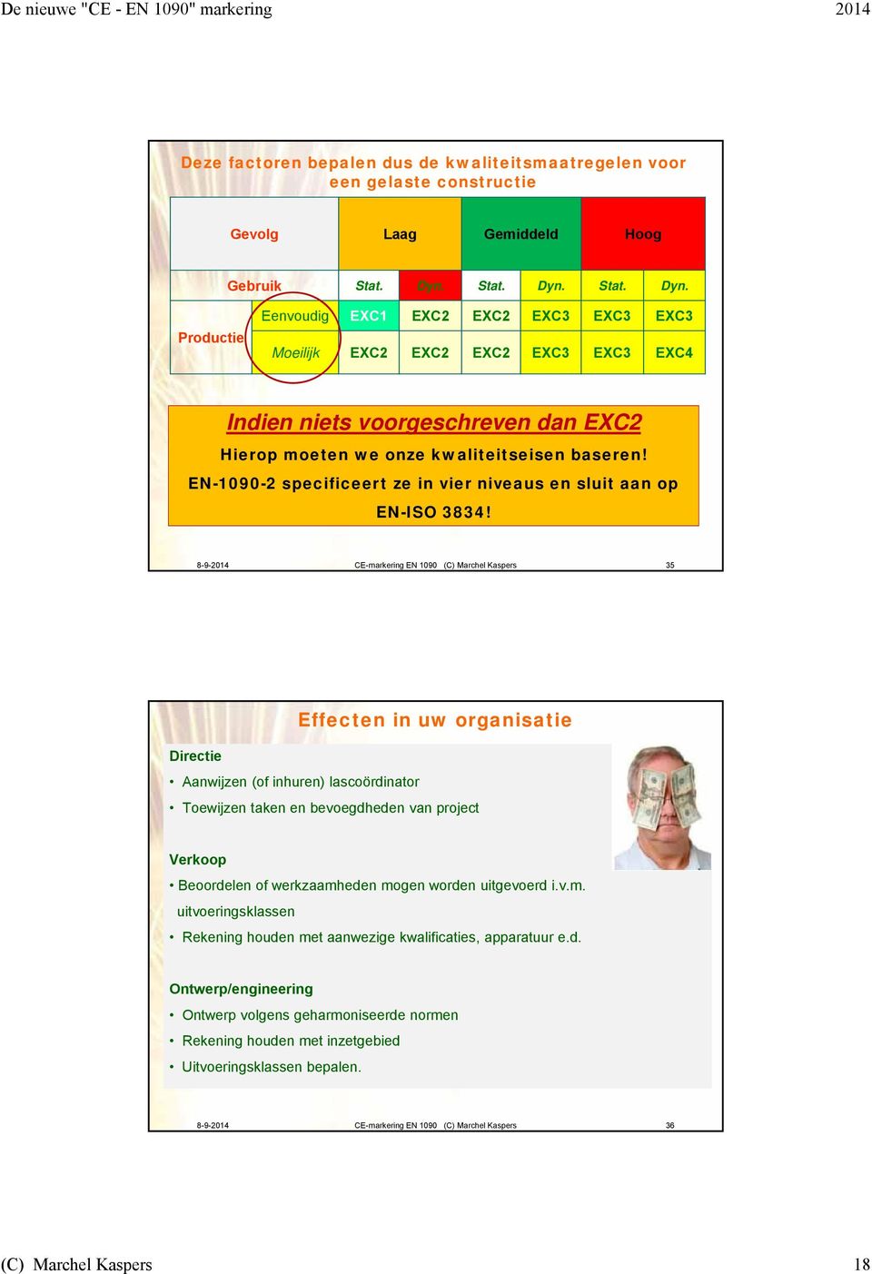 EN-1090-2 specificeert ze in vier niveaus en sluit aan op EN-ISO 3834!