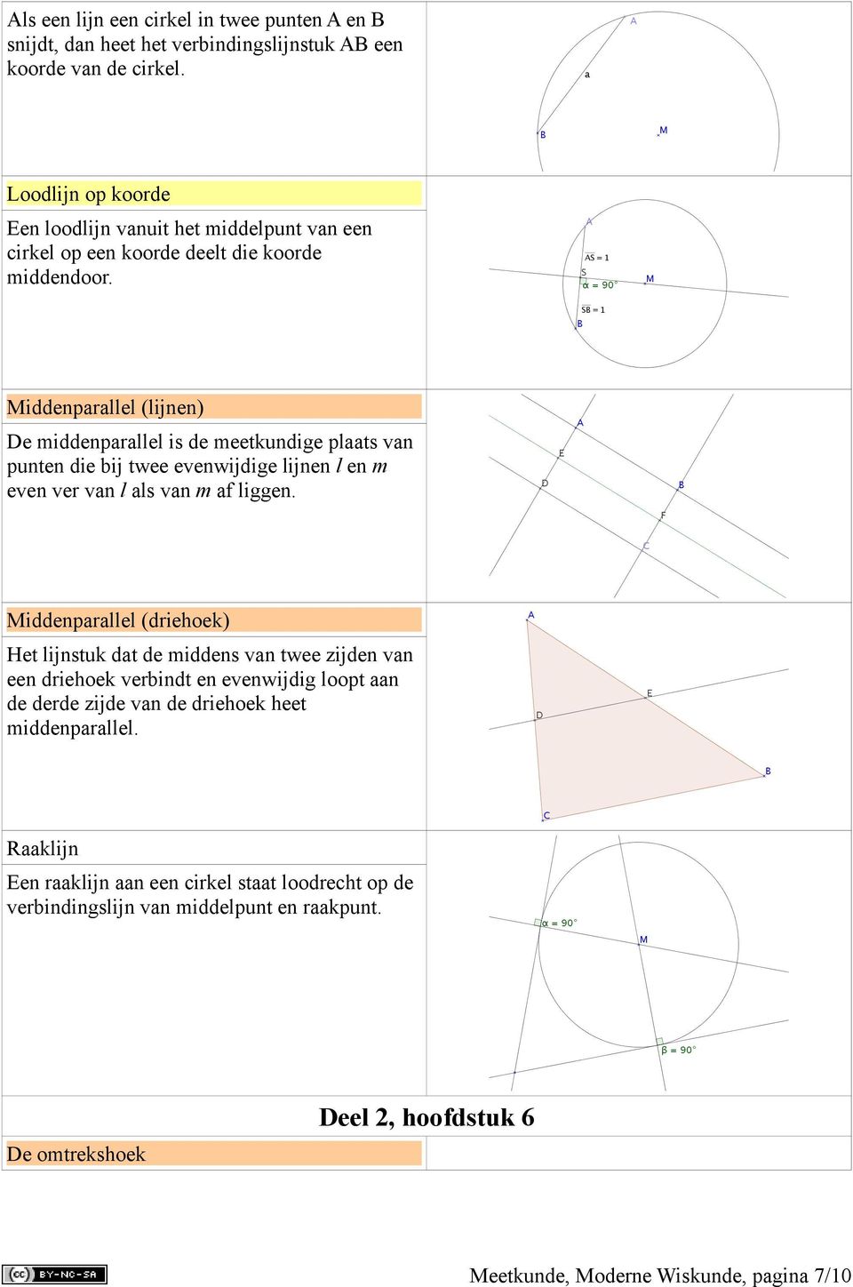 Middenparallel (lijnen) De middenparallel is de meetkundige plaats van punten die bij twee evenwijdige lijnen l en m even ver van l als van m af liggen.