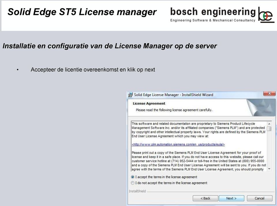 License Manager op de server