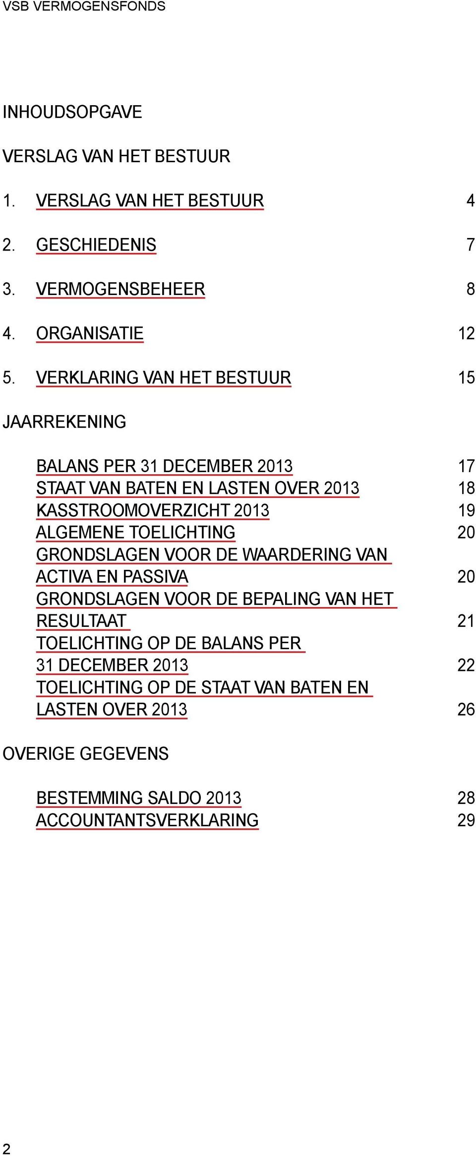 Algemene toelichting 20 Grondslagen voor de waardering van activa en passiva 20 Grondslagen voor de bepaling van het resultaat 21 Toelichting op de