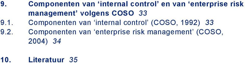 Componenten van internal control (COSO, 1992)